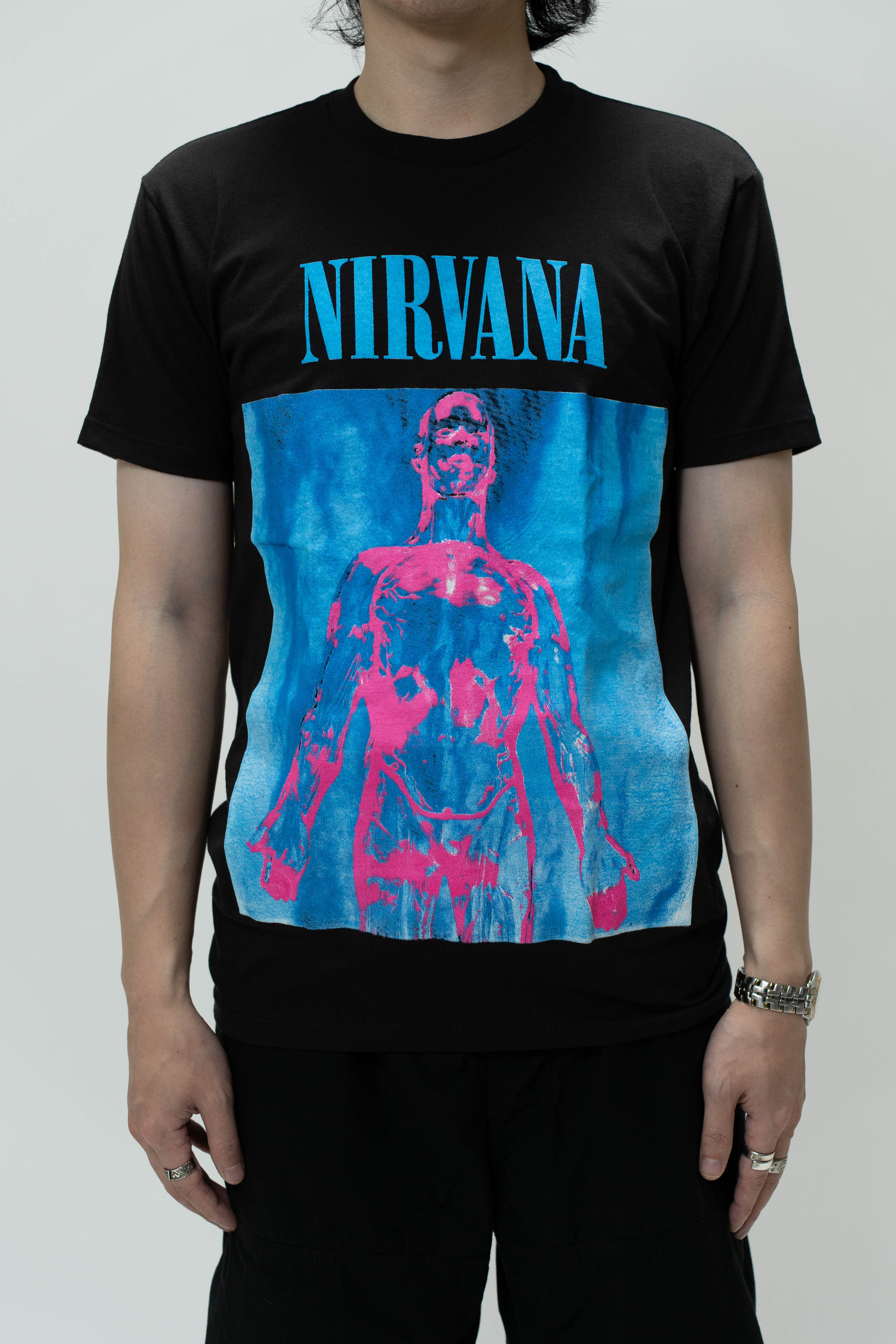 NIRVANA Black Print Tee – SUNSHOWER