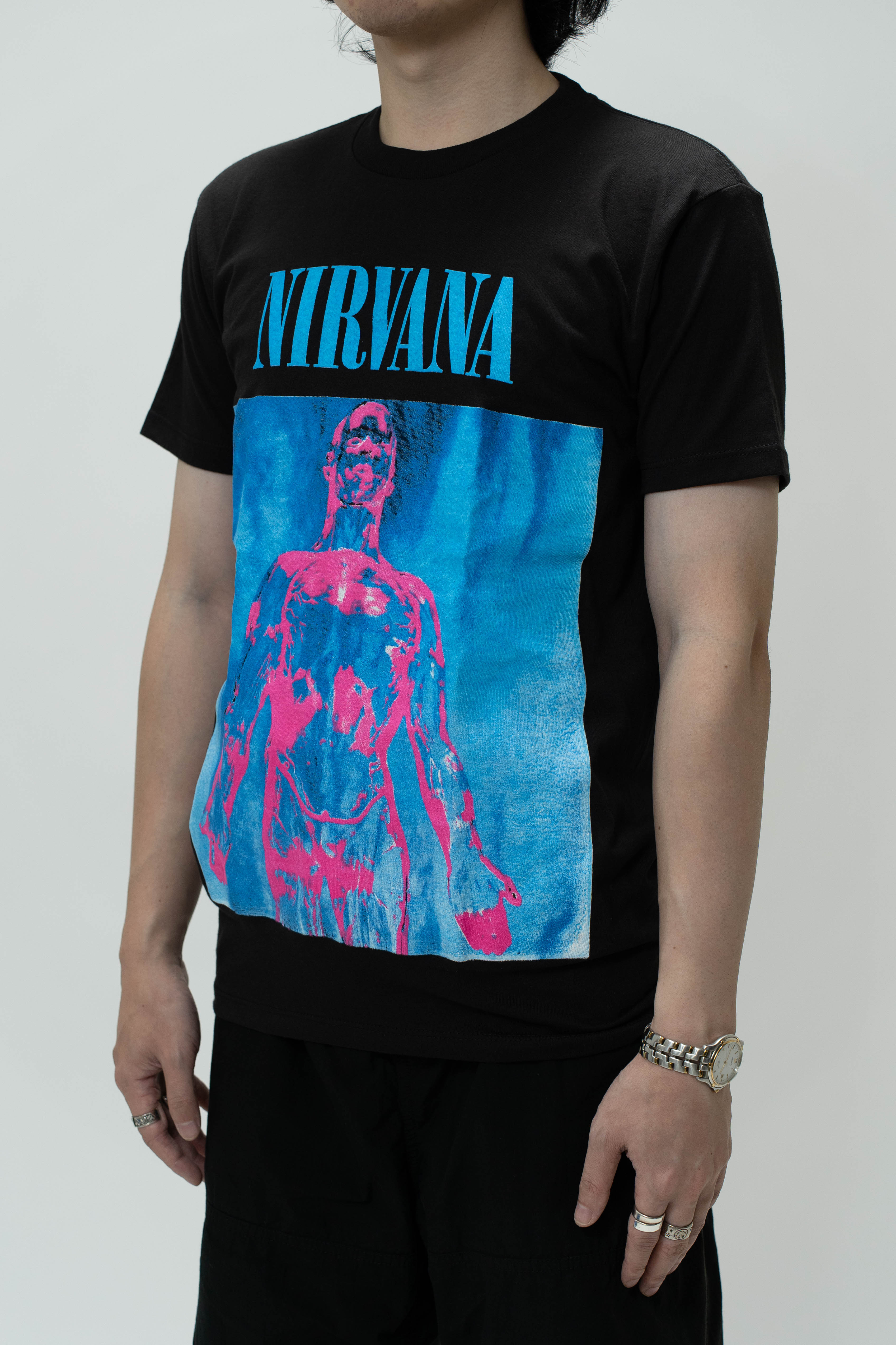 NIRVANA Black Print Tee – SUNSHOWER